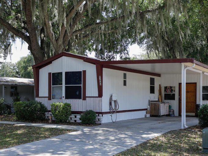 home shaded by trees