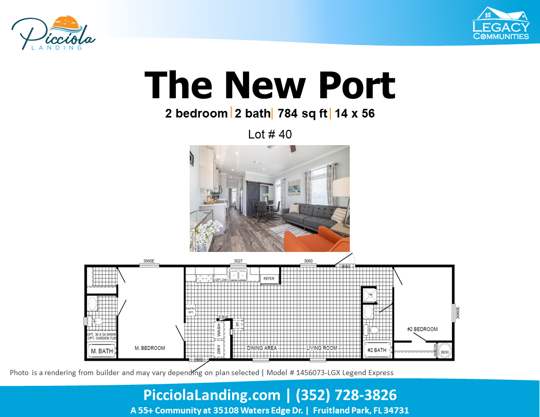 New Port Hor Floorplan Lot # 40